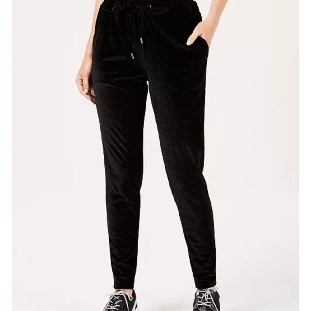 Michael Kors Woman’s Velour Black Jogger Track Pants
